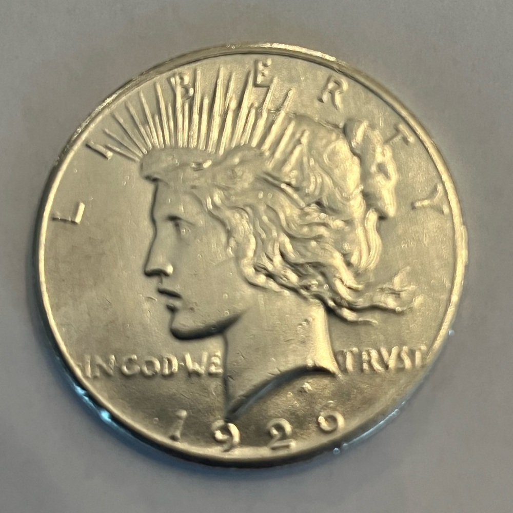 1926-S BU/AU Silver Peace Dollar - Picture 5 of 6